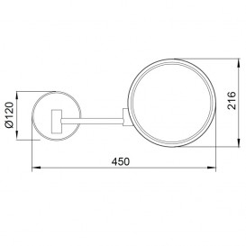 Зеркало в ванную комнату Imprese косметическое с подсветкой серебристый 181322