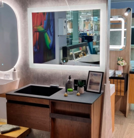 Дзеркало у ванну кімнату Fancy Marble Simi 130х80 см зі світлодіодним підсвічуванням Simi 130