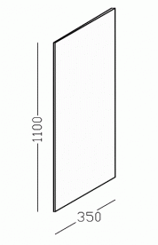 Зеркало в ванную комнату Hatria Area 35х110 см Y0Y1