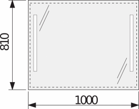 Дзеркало у ванну кімнату Jika Clear 100х81 см H4557611731441