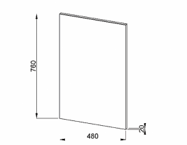 Дзеркало у ванну кімнату Jika Deep 48х76 см на ДСП основі H4541654345001