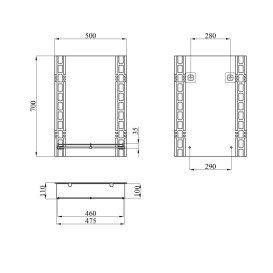 Зеркало в ванную комнату Kroner KRM Belantis-ACS706 50х70 см с полкой CV022930
