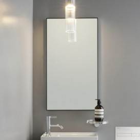 Зеркало в ванную комнату Laufen Frame 25 45х82,5 см с алюминиевой рамой черный матовый H4474009004501