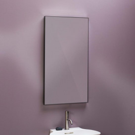 Зеркало в ванную комнату Laufen Frame 25 55х82,5 см с алюминиевой рамой черный матовый H4474019004501