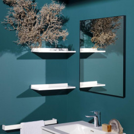 Зеркало в ванную комнату Laufen Frame 25 60х70 см с алюминиевой рамой черный матовый H4474029004501