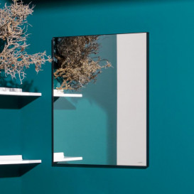 Зеркало в ванную комнату Laufen Frame 25 60х70 см с алюминиевой рамой черный матовый H4474029004501