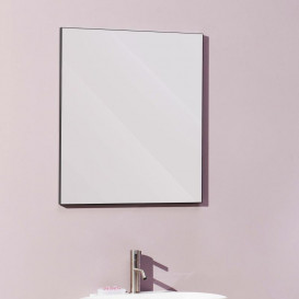 Зеркало в ванную комнату Laufen Frame 25 65х70 см с алюминиевой рамой черный матовый H4474039004501