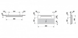 Зеркало в ванную комнату Laufen IL Bagno Alessi One 80х40 см с LED-подстветкой H4484210972001
