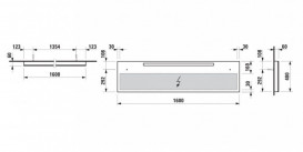Зеркало в ванную комнату Laufen IL Bagno Alessi One 160х40 см с LED-подстветкой H4484410972001