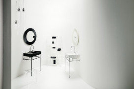 Дзеркало у ванній кімнаті Laufen Kartell All saints Ø78 см пластик чорний H3863310910001