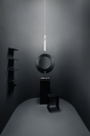 Дзеркало у ванній кімнаті Laufen Kartell All saints Ø78 см пластик чорний H3863310910001