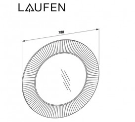 Дзеркало у ванній кімнаті Laufen Kartell All saints Ø78 см з LED підсвічуванням пластик бурштин H3863330810001
