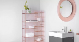 Зеркало в ванную комнату Laufen Kartell All saints Ø78 см с LED подсветкой пластик розовый H3863330930001