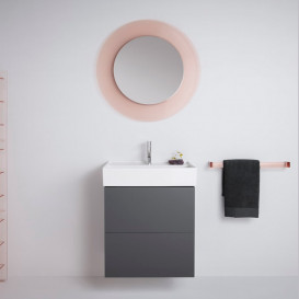 Зеркало в ванную комнату Laufen Kartell All saints Ø78 см с LED подсветкой пластик розовый H3863330930001