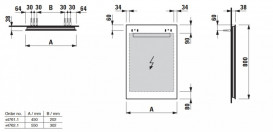 Зеркало в ванную комнату Laufen Leelo 45 см с LED-подсветкой 1 сенсорным выключателем и функцией памяти H4476129501441
