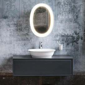 Зеркало в ванную комнату Laufen The New Classic 50 см с LED-подсветкой керамика белый матовый H4060700857571
