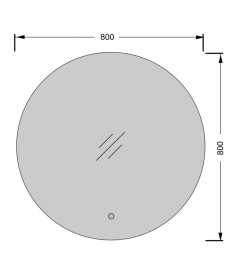 Зеркало в ванную комнату Мойдодыр Eclipse Ø80 см S с LED подсветкой с сенсором 00-0006564