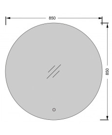 Зеркало в ванную комнату Мойдодыр Eclipse Ø85 см S с LED подсветкой с сенсором 00-0007949