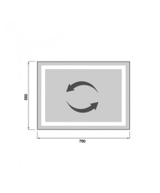 Зеркало в ванную комнату Мойдодыр Olmo 55x75 см с LED подсветкой 00-0009223