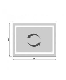 Зеркало в ванную комнату Мойдодыр Olmo 65x85 см с LED подсветкой 00-0009224