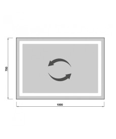 Дзеркало у ванну кімнату Мийдодир Olmo 70x100 см з LED підсвічуванням 00-0009225