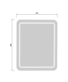 Зеркало в ванную комнату Мойдодыр Tina 70x80 см с LED подсветкой 00-0009228