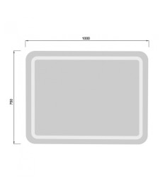 Дзеркало у ванну кімнату Мийдодир Tina 75x100 см з LED підсвічуванням 00-0009229
