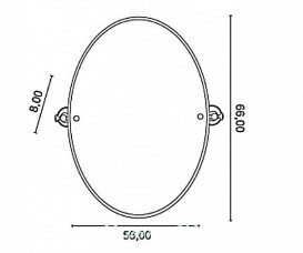 Зеркало в ванную комнату настенное All.Pe Harmony хром CR HA021