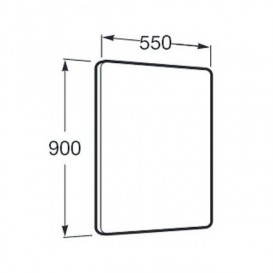 Дзеркало у ванну кімнату Roca Dama-N прямокутне 55x90 см A812289000