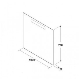 Дзеркало у ванну кімнату Roca Mitos 100x70 см з горизонтальною LED підсвічуванням A812316000