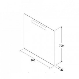 Зеркало в ванную комнату Roca Mitos 80x70 см с горизонтальной LED подсветкой A812315000