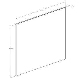 Дзеркало у ванній кімнаті Roca Sote 100x80 см A812445000