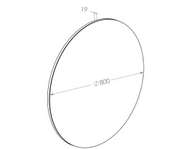 Дзеркало у ванну кімнату Roca Sote Ø80 см A812448000