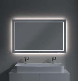 Зеркало в ванную комнату Villeroy & Boch Finion 120х75 см с подсветкой и настенным освещением G6001200