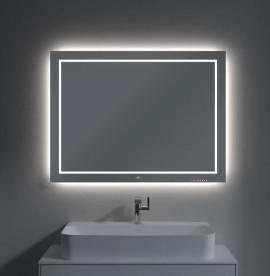 Дзеркало у ванній кімнаті Villeroy & Boch Finion 100х75 см з підсвічуванням та настінним освітленням G6001000