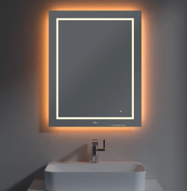 Дзеркало у ванній кімнаті Villeroy & Boch Finion 60х75 см з підсвічуванням обігрівом та аудіосистемою G6106000