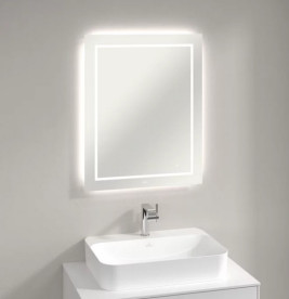 Дзеркало у ванній кімнаті Villeroy & Boch Finion 60х75 см з підсвічуванням обігрівом та аудіосистемою G6106000