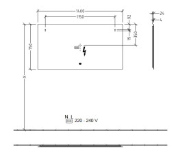 Дзеркало у ванну кімнату Villeroy & Boch More to See Lite 140х75 см з підсвічуванням A4591400