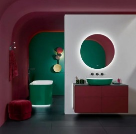 Дзеркало у ванну кімнату Villeroy & Boch More to See Lite ⌀85 см з підсвічуванням A4608500