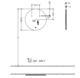 Зеркало в ванную комнату Villeroy & Boch More to See Lite ⌀65,2 см с подсветкой A4606800