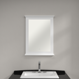 Дзеркало у ванній кімнаті Villeroy & Boch Hommage 55,7х74 см масив дерева білий матовий лак 85652000