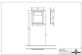 Зеркало в ванную комнату Villeroy & Boch Hommage 68,5х74 см массив дерева белый матовый лак 85652100