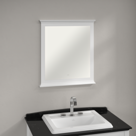 Зеркало в ванную комнату Villeroy & Boch Hommage 98,5х74 см массив дерева белый матовый лак 85652200