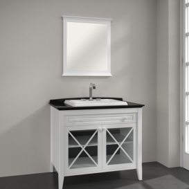 Зеркало в ванную комнату Villeroy & Boch Hommage 98,5х74 см массив дерева белый матовый лак 85652200