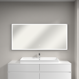 Дзеркало у ванну кімнату Villeroy & Boch Subway 3.0 160х75 см з підсвічуванням алюміній биколор A46316BC