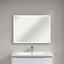 Дзеркало у ванну кімнату Villeroy & Boch Subway 3.0 100х75 см з підсвічуванням алюміній біколор A46310BC