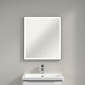 Дзеркало у ванну кімнату Villeroy & Boch Subway 3.0 65х75 см з підсвічуванням алюміній біколор A46365BC