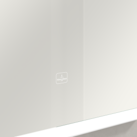 Зеркало в ванную комнату Villeroy & Boch Subway 3.0 65х75 см с подсветкой алюминий белый матовый A4636500