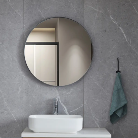 Зеркало в ванную комнату Vivia Black 60х60 см алюминий черный А0047427