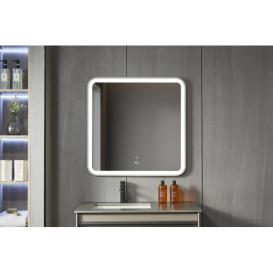 Зеркало в ванную комнату Vivia LED 282 W 70х70 см с подсветкой белый А0053338